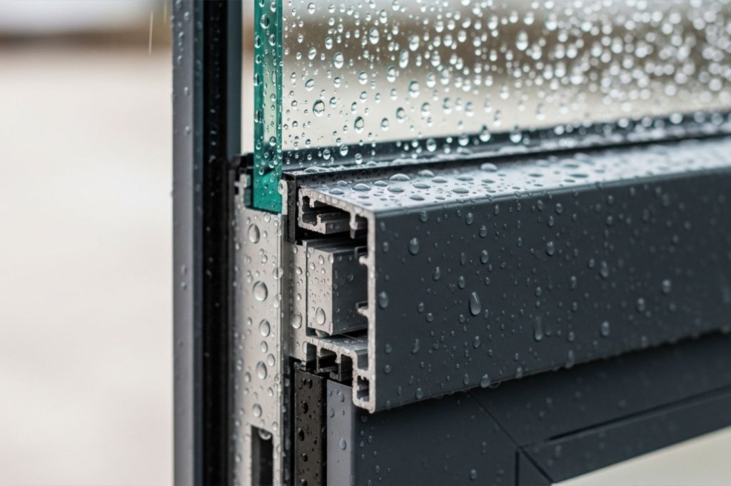 infiltração em esquadrias, vedação de alumínio, silicone neutro, gaxetas de vedação, escovas para trilhos, instalação correta, perfis de alumínio, encaixe preciso, estanqueidade, prevenção de vazamentos